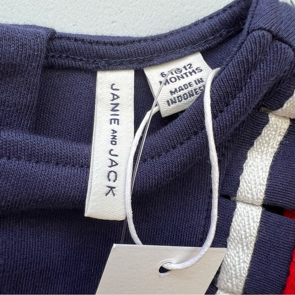 NWT JANIE AND JACK pleated sleeve top size 6-12 months - Picture 3 of 9